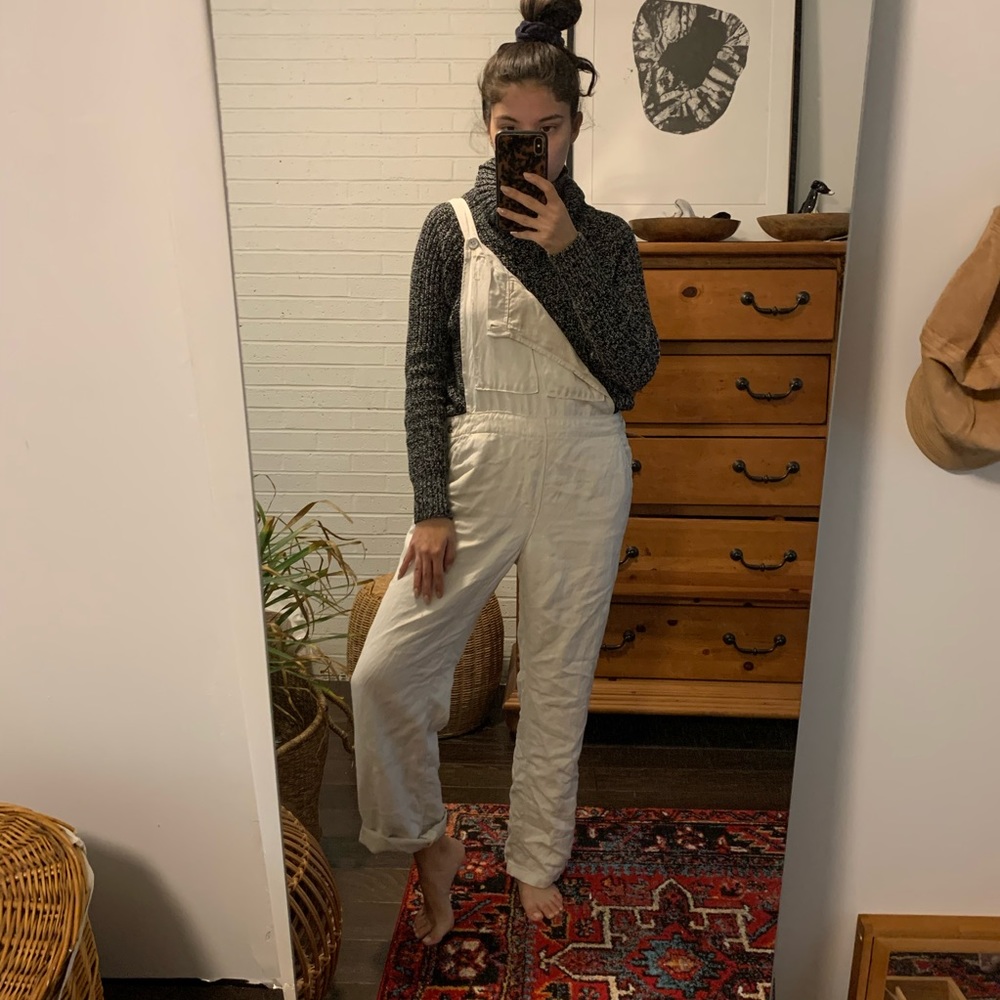 Anthropologie White Overalls